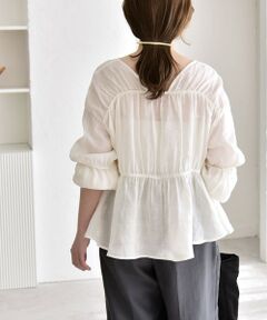 SHIPS / シップス シャツ・ブラウス | 《予約》quaranciel:〈手洗い可能〉ラミー ギャザー リボン ティアード ブラウス