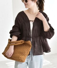 SHIPS / シップス シャツ・ブラウス | 《予約》quaranciel:〈手洗い可能〉ラミー ギャザー リボン ティアード ブラウス