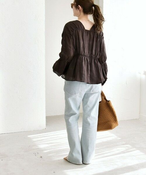 SHIPS / シップス シャツ・ブラウス | 《予約》quaranciel:〈手洗い可能〉ラミー ギャザー リボン ティアード ブラウス | 詳細17