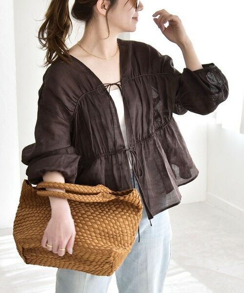 SHIPS / シップス シャツ・ブラウス | 《予約》quaranciel:〈手洗い可能〉ラミー ギャザー リボン ティアード ブラウス | 詳細19