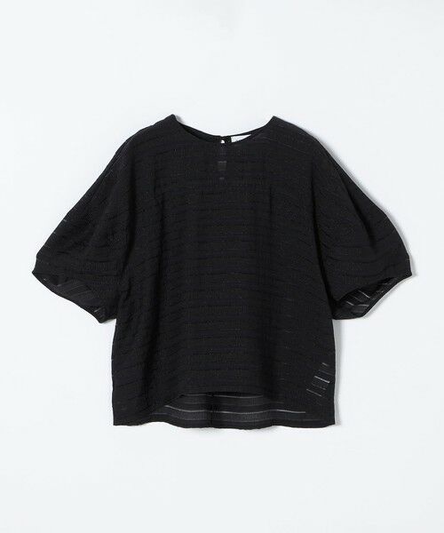 SHIPS / シップス シャツ・ブラウス | 《予約》quaranciel:〈洗濯機可能〉ジャガード ボーダー シアー ブラウス | 詳細15