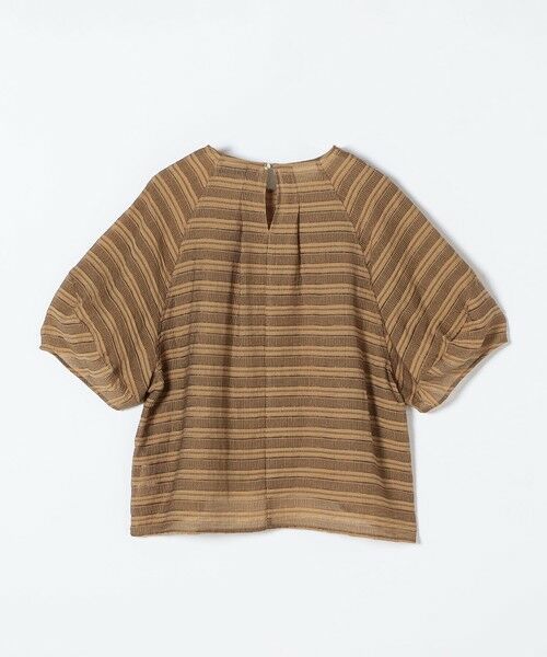 SHIPS / シップス シャツ・ブラウス | 《予約》quaranciel:〈洗濯機可能〉ジャガード ボーダー シアー ブラウス | 詳細30