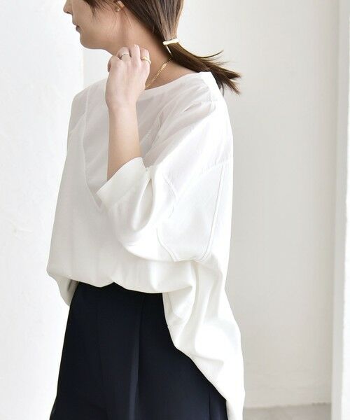 SHIPS / シップス Tシャツ | 《予約》quaranciel:〈接触冷感/汗染み防止加工/洗濯機可能〉ドッキング Aライン カットソー | 詳細4