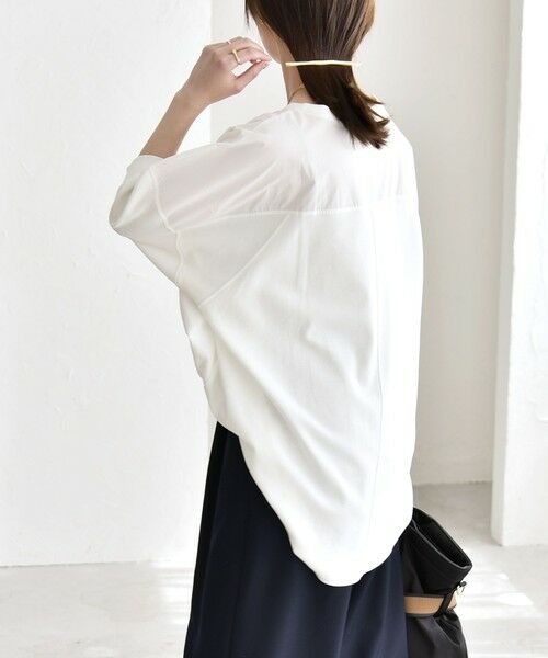 SHIPS / シップス Tシャツ | 《予約》quaranciel:〈接触冷感/汗染み防止加工/洗濯機可能〉ドッキング Aライン カットソー | 詳細5