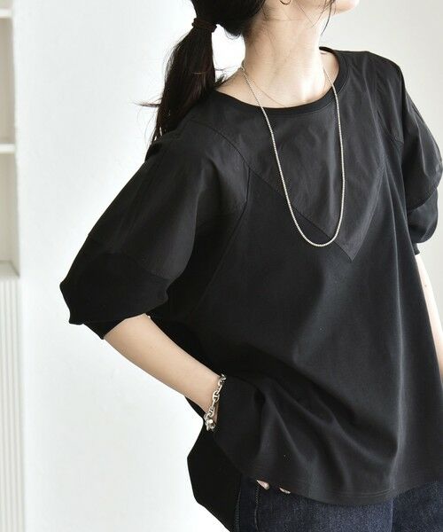 SHIPS / シップス Tシャツ | 《予約》quaranciel:〈接触冷感/汗染み防止加工/洗濯機可能〉ドッキング Aライン カットソー | 詳細17