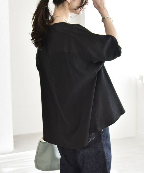 SHIPS / シップス Tシャツ | 《予約》quaranciel:〈接触冷感/汗染み防止加工/洗濯機可能〉ドッキング Aライン カットソー | 詳細19