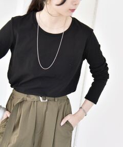 SHIPS / シップス カットソー | 《予約》quaranciel:〈手洗い可能〉コットン シアー クルーネック ロンTEE