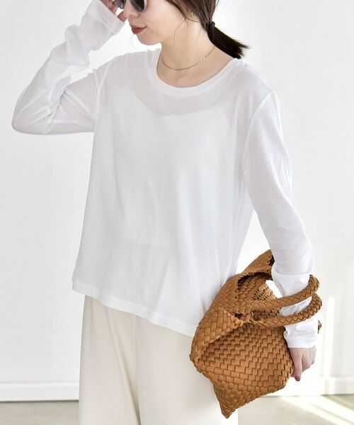 SHIPS / シップス カットソー | 《予約》quaranciel:〈手洗い可能〉コットン シアー クルーネック ロンTEE | 詳細10