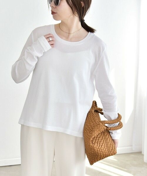 SHIPS / シップス カットソー | 《予約》quaranciel:〈手洗い可能〉コットン シアー クルーネック ロンTEE | 詳細11