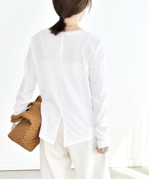 SHIPS / シップス カットソー | 《予約》quaranciel:〈手洗い可能〉コットン シアー クルーネック ロンTEE | 詳細6