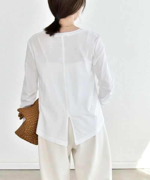 SHIPS / シップス カットソー | 《予約》quaranciel:〈手洗い可能〉コットン シアー クルーネック ロンTEE | 詳細7