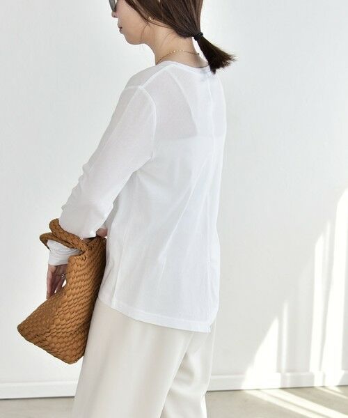 SHIPS / シップス カットソー | 《予約》quaranciel:〈手洗い可能〉コットン シアー クルーネック ロンTEE | 詳細8