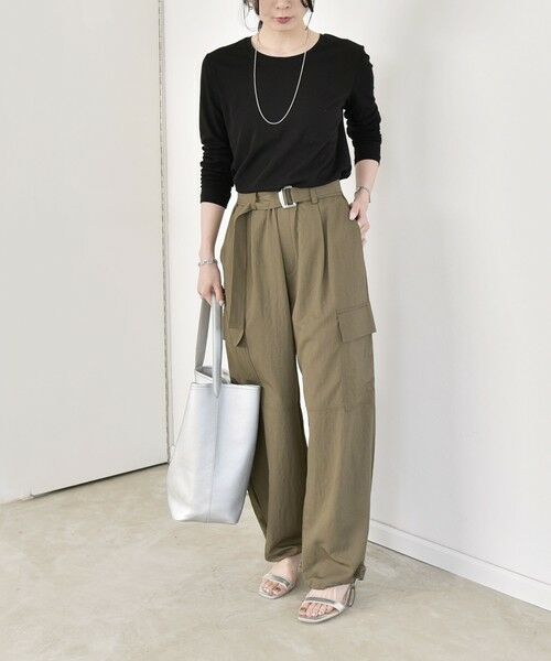 SHIPS / シップス カットソー | 《予約》quaranciel:〈手洗い可能〉コットン シアー クルーネック ロンTEE | 詳細14