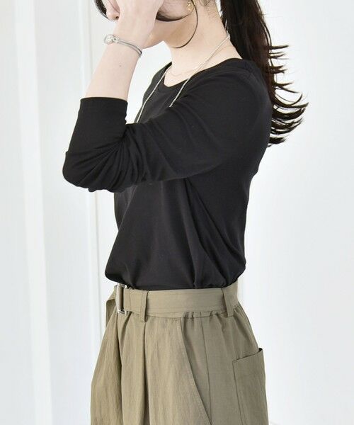 SHIPS / シップス カットソー | 《予約》quaranciel:〈手洗い可能〉コットン シアー クルーネック ロンTEE | 詳細19