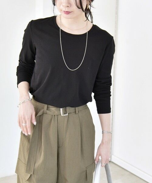 SHIPS / シップス カットソー | 《予約》quaranciel:〈手洗い可能〉コットン シアー クルーネック ロンTEE | 詳細20