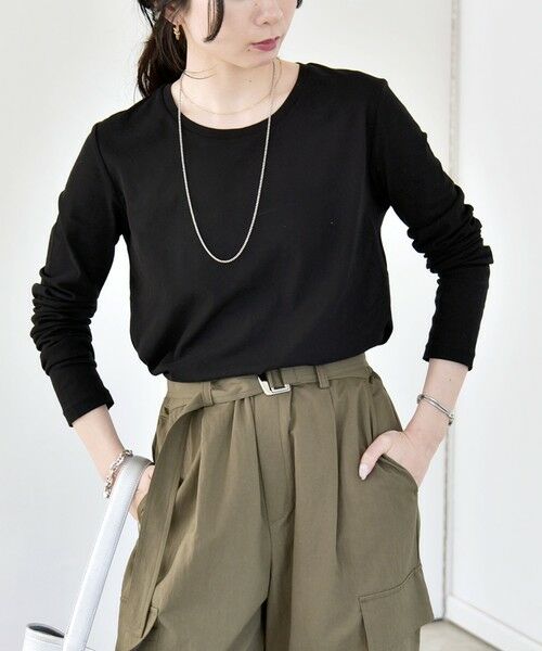 SHIPS / シップス カットソー | 《予約》quaranciel:〈手洗い可能〉コットン シアー クルーネック ロンTEE | 詳細21