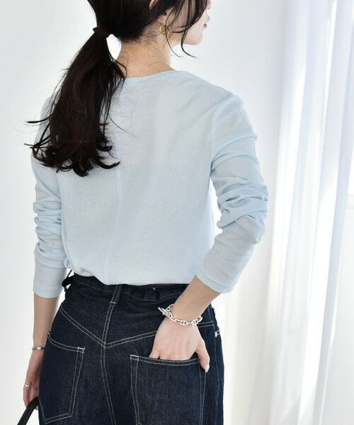SHIPS / シップス カットソー | 《予約》quaranciel:〈手洗い可能〉コットン シアー クルーネック ロンTEE | 詳細26