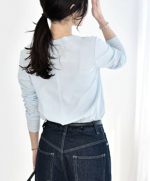 SHIPS / シップス カットソー | 《予約》quaranciel:〈手洗い可能〉コットン シアー クルーネック ロンTEE | 詳細30