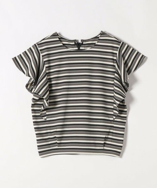 SHIPS / シップス Tシャツ | quaranciel:〈洗濯機可能〉マルチボーダー ラッフル コクーン プルオーバー | 詳細12