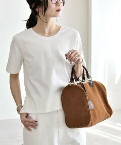 《予約》quaranciel:〈接触冷感/汗染み防止加工/洗濯機可能〉ベーシック コンパクト TEE