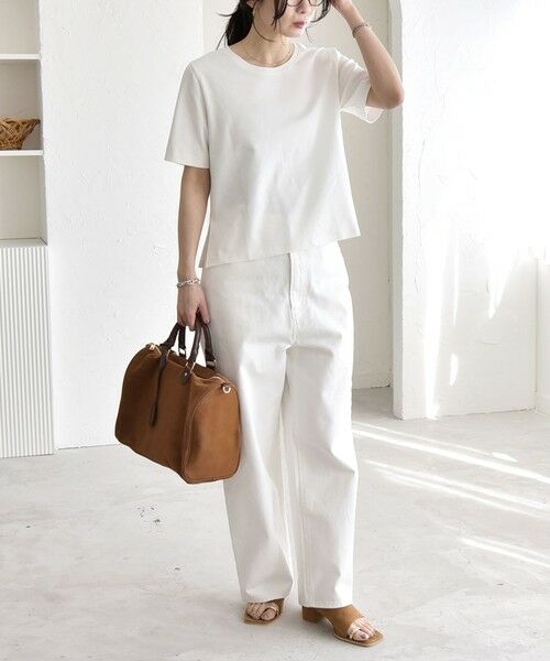 SHIPS / シップス Tシャツ | 《予約》quaranciel:〈接触冷感/汗染み防止加工/洗濯機可能〉ベーシック コンパクト TEE | 詳細1