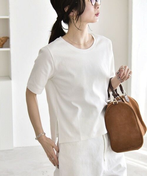 SHIPS / シップス Tシャツ | 《予約》quaranciel:〈接触冷感/汗染み防止加工/洗濯機可能〉ベーシック コンパクト TEE | 詳細3