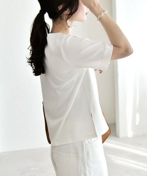 SHIPS / シップス Tシャツ | 《予約》quaranciel:〈接触冷感/汗染み防止加工/洗濯機可能〉ベーシック コンパクト TEE | 詳細4