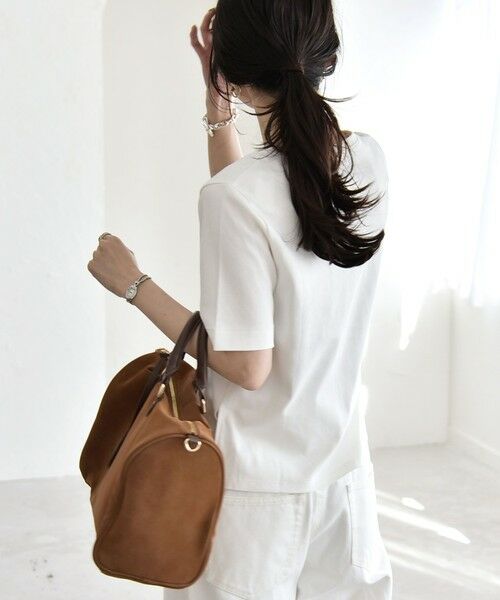 SHIPS / シップス Tシャツ | 《予約》quaranciel:〈接触冷感/汗染み防止加工/洗濯機可能〉ベーシック コンパクト TEE | 詳細6