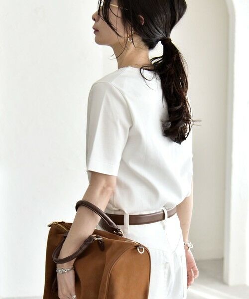 SHIPS / シップス Tシャツ | 《予約》quaranciel:〈接触冷感/汗染み防止加工/洗濯機可能〉ベーシック コンパクト TEE | 詳細9