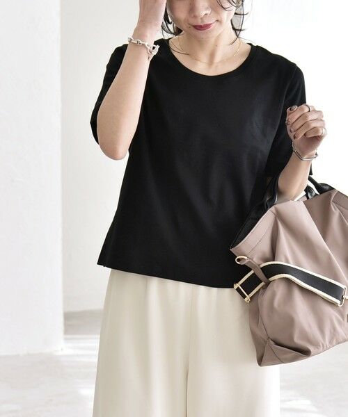 SHIPS / シップス Tシャツ | 《予約》quaranciel:〈接触冷感/汗染み防止加工/洗濯機可能〉ベーシック コンパクト TEE | 詳細21