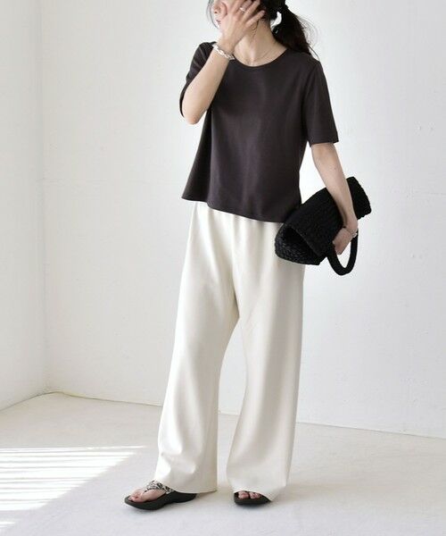 SHIPS / シップス Tシャツ | 《予約》quaranciel:〈接触冷感/汗染み防止加工/洗濯機可能〉ベーシック コンパクト TEE | 詳細24