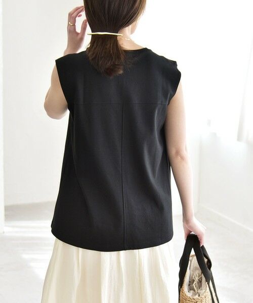 SHIPS / シップス Tシャツ | 《予約》quaranciel:〈接触冷感/汗染み防止加工/洗濯機可能〉クルー ノースリーブ TEE | 詳細19