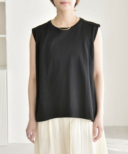 SHIPS / シップス Tシャツ | 《予約》quaranciel:〈接触冷感/汗染み防止加工/洗濯機可能〉クルー ノースリーブ TEE | 詳細26