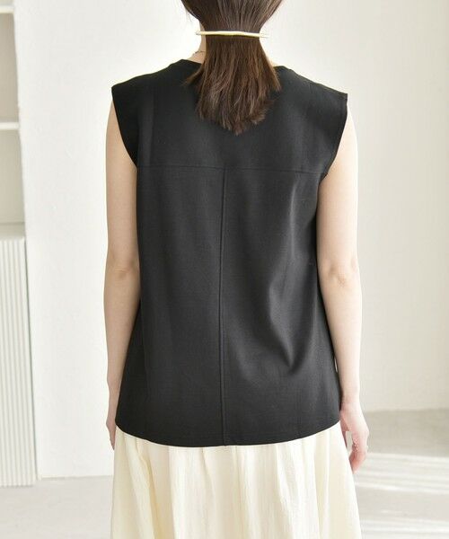 SHIPS / シップス Tシャツ | 《予約》quaranciel:〈接触冷感/汗染み防止加工/洗濯機可能〉クルー ノースリーブ TEE | 詳細28