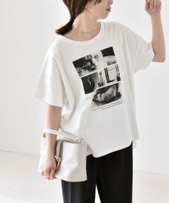 SHIPS / シップス Tシャツ | 《予約》quaranciel:〈接触冷感/汗染み防止加工/洗濯機可能〉CAT プリント TEE