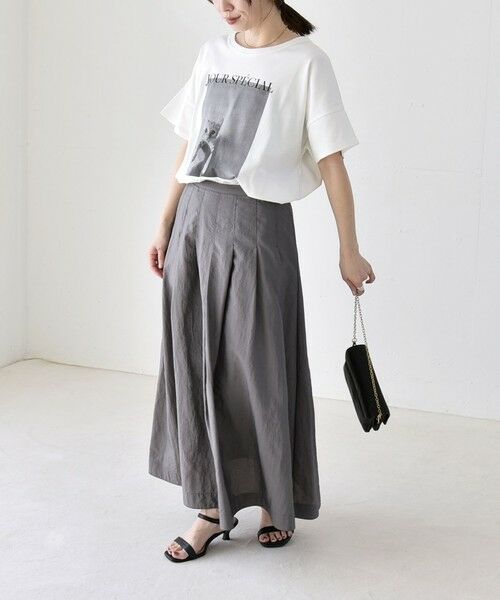 SHIPS / シップス Tシャツ | 《予約》quaranciel:〈接触冷感/汗染み防止加工/洗濯機可能〉CAT プリント TEE | 詳細1