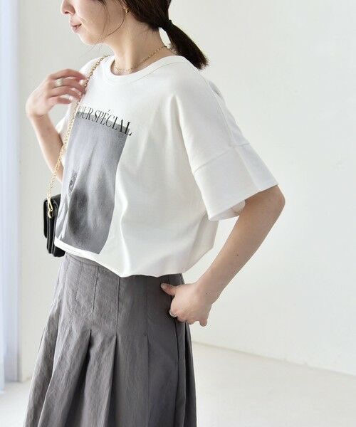 SHIPS / シップス Tシャツ | 《予約》quaranciel:〈接触冷感/汗染み防止加工/洗濯機可能〉CAT プリント TEE | 詳細6