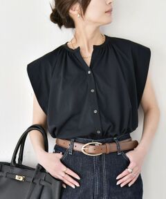 SHIPS / シップス シャツ・ブラウス | 《予約》quaranciel:〈接触冷感/UVカット/吸水速乾/洗濯機可能〉スキッパー ギャザー シャツ カットソー