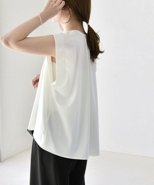 SHIPS / シップス シャツ・ブラウス | 《予約》quaranciel:〈接触冷感/UVカット/吸水速乾/洗濯機可能〉スキッパー ギャザー シャツ カットソー | 詳細4