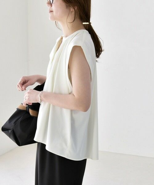 SHIPS / シップス シャツ・ブラウス | 《予約》quaranciel:〈接触冷感/UVカット/吸水速乾/洗濯機可能〉スキッパー ギャザー シャツ カットソー | 詳細5