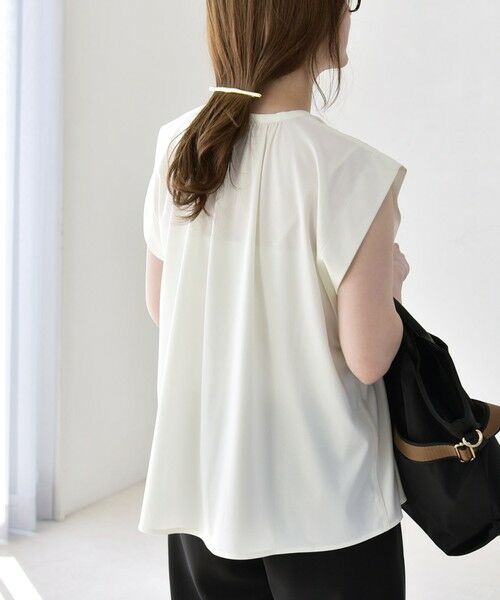 SHIPS / シップス シャツ・ブラウス | 《予約》quaranciel:〈接触冷感/UVカット/吸水速乾/洗濯機可能〉スキッパー ギャザー シャツ カットソー | 詳細7