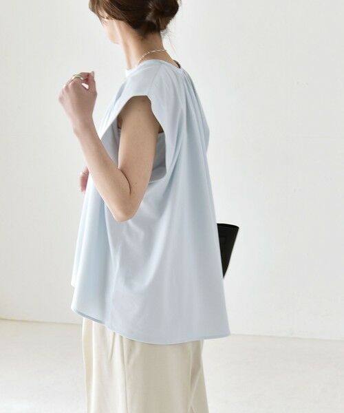 SHIPS / シップス シャツ・ブラウス | 《予約》quaranciel:〈接触冷感/UVカット/吸水速乾/洗濯機可能〉スキッパー ギャザー シャツ カットソー | 詳細21