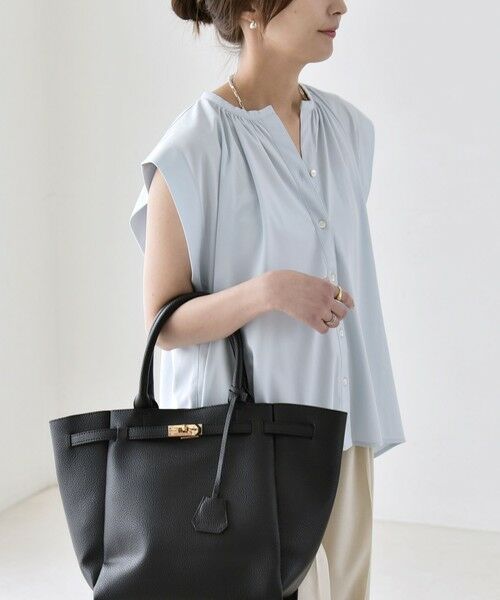 SHIPS / シップス シャツ・ブラウス | 《予約》quaranciel:〈接触冷感/UVカット/吸水速乾/洗濯機可能〉スキッパー ギャザー シャツ カットソー | 詳細24