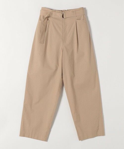 SHIPS / シップス チノ・ワークパンツ | 《予約》quaranciel:〈洗濯機可能〉コットン ベルト ハイウエスト テーパード パンツ | 詳細12