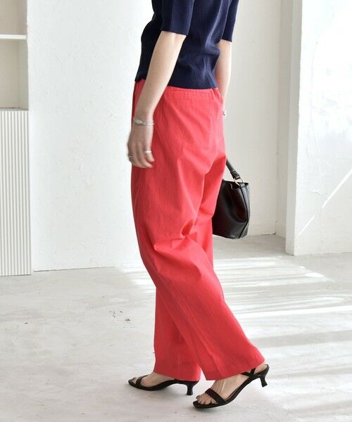 SHIPS / シップス チノ・ワークパンツ | 《予約》quaranciel:〈洗濯機可能〉コットン ベルト ハイウエスト テーパード パンツ | 詳細30