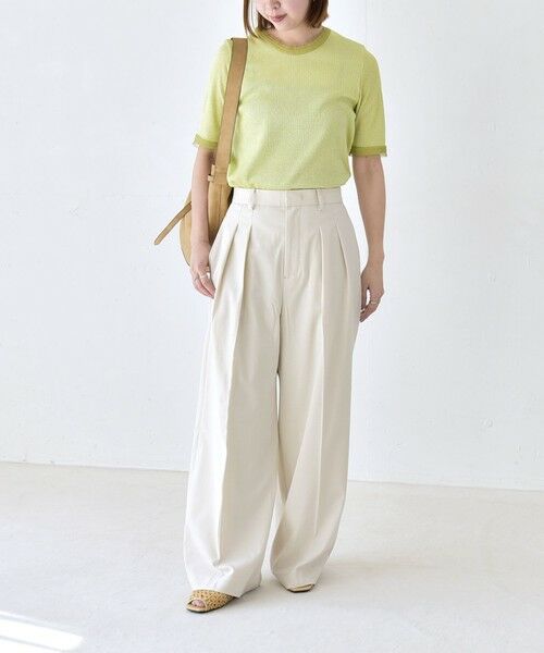 SHIPS / シップス その他パンツ | 《予約》quaranciel:〈洗濯機可能〉CALCULO(R)使用 イージー タック ワイド パンツ | 詳細1