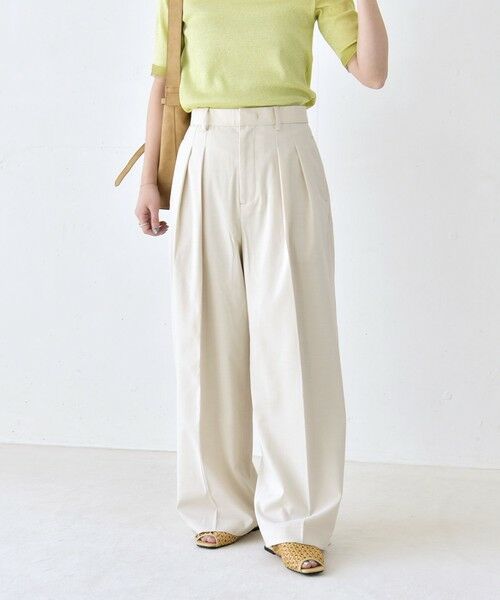 SHIPS / シップス その他パンツ | 《予約》quaranciel:〈洗濯機可能〉CALCULO(R)使用 イージー タック ワイド パンツ | 詳細10