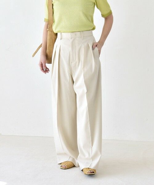 SHIPS / シップス その他パンツ | 《予約》quaranciel:〈洗濯機可能〉CALCULO(R)使用 イージー タック ワイド パンツ | 詳細3