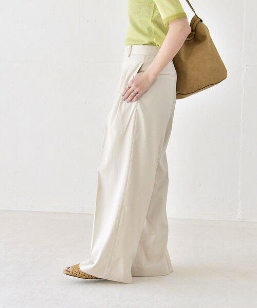 SHIPS / シップス その他パンツ | 《予約》quaranciel:〈洗濯機可能〉CALCULO(R)使用 イージー タック ワイド パンツ | 詳細4