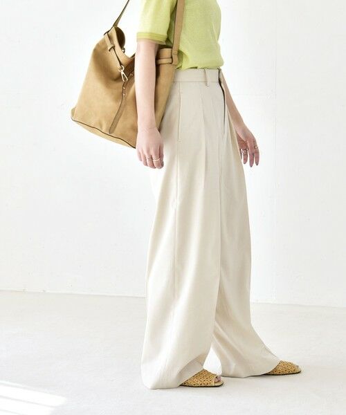 SHIPS / シップス その他パンツ | 《予約》quaranciel:〈洗濯機可能〉CALCULO(R)使用 イージー タック ワイド パンツ | 詳細8